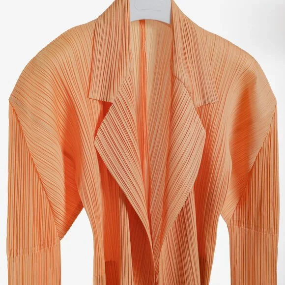 Issey Miyake Pleats Please Light Coral Orange Jacket